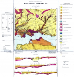 L-36-V (Никополь). Геологическая карта СССР. Серия Центральноукраинская. Карта полезных ископаемых