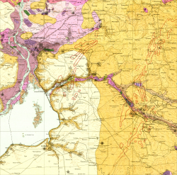 L-36-VI (Запорожье). Геологическая карта СССР. Серия Центральноукраинская. Карта полезных ископаемых