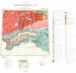 L-(36),(37). Государственная геологическая карта СССР (Симферополь). Карта домеловых образований