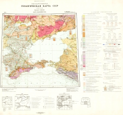 L-(36),(37). Государственная геологическая карта СССР (Симферополь). Карта подземных вод