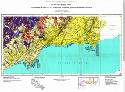 L-37-VIII (Мариуполь); L-37-IX (Таганрог). Геологическая карта и карта полезных ископаемых дочетвертичных образований. Центральноукраинская серия