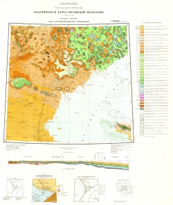 L-(38),(39)(Астрахань). Геологическая карта Российской Федерации. Карта досреднемиоценовых образований