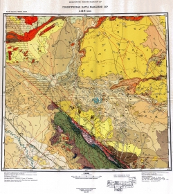 L-42-В (Чиили). Геологическая карта Казахской ССР