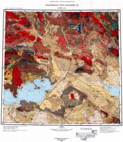L-44-A (Аягуз). Геологическая карта Казахской ССР