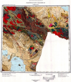 L-44-Б (Маканчи). Геологическая карта Казахской ССР