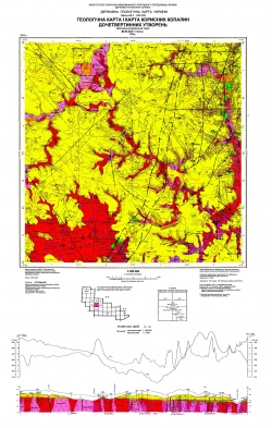 M-36-XXV (Умань). Геологическая карта и карта полезных ископаемых дочетвертичных образований. Центральноукраинская серия