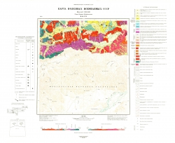M-48-XVI. Карта полезных ископаемых. Серия Западно-Забайкальская