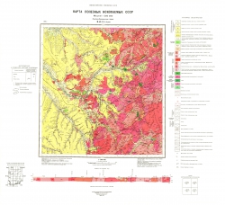 M-52-XI (г. Купол). Карта полезных ископаемых СССР. Хингано-Буреинская серия