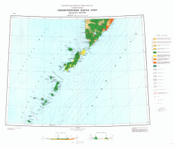 M-56/57. Геологическая карта СССР. Северная группа Курильских островов.