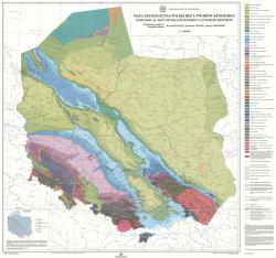 Mapa geologiczna Polski bez utworow kenozoiku