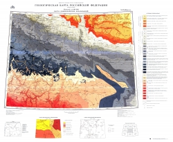 N-37,(38) (Москва). Государственная геологическая карта СССР. Карта домезозойских образований