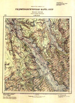 N-38-XIX. Гидрогеологическая карта СССР. Серия Средне-Волжская
