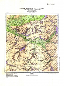 N-38-XXXIII. Геологическая карта СССР. Карта четвертичных отложений. Серия Средне-Волжская