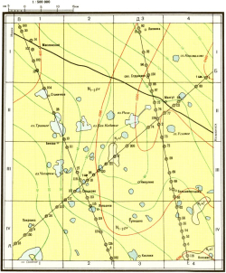 N-42-V. Геологическая карта СССР. Геологическая карта дочетвертичных образования. Ишимская серия