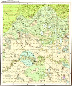 N-43-IV. Геологическая карта СССР. Геологическая карта и карта полезных ископаемых четвертичных образований. Западно-Сибирская серия