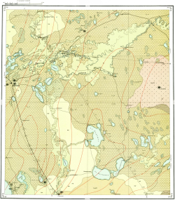 N-44-XIX. Геологическая карта СССР. Геологическая карта и карта полезных ископаемых дочетвертичных образований. Кулундинско-Барабинская серия