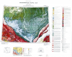 N-(47),48 (Иркутск). Геологическая карта СССР (новая серия). Карта дочетвертичных образований