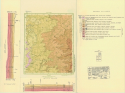 O-38-XXIV. Геологическая карта дочетвертичных отложений и карта полезных ископаемых