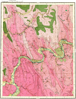 O-50-XI. Геологическая карта СССР. Геологическая карта и карта полезных ископаемых дочетвертичных образований. Бодайбинская серия