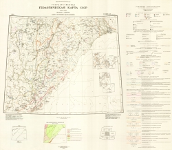 O-(53),54 (Охотск). Государственная геологическая карта СССР (новая серия). Карта полезных ископаемых
