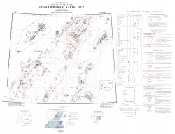 O-57,(58) (Палана). Государственная геологическая карта СССР (новая серия). Карта полезных ископаемых