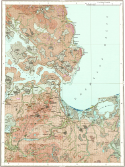 P-36-XXX. Геологическая карта СССР. Геологическая карта и карта полезных ископаемых четверичных образований. Тивинско-Онежская серия