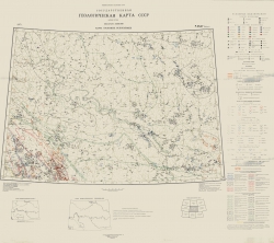 P-46,47 (Байкит). Государственная геологическая карта СССР (новая серия). Карта полезных ископаемых