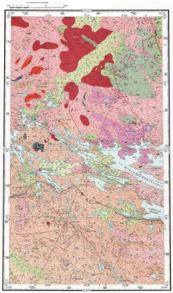 Q-36-II. Геологическая карта СССР. Кольская серия