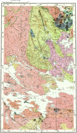 Q-36-III. Карта полезных ископаемых СССР. Серия Кольская