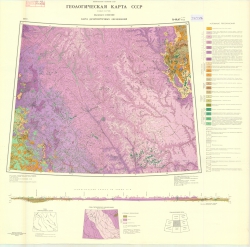 Q-46,47 (Тура). Геологическая карта СССР (новая серия). Карта дочетвертичных образований