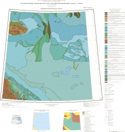 R-1,2 (о.Врангеля). Государственная геологическая карта Российской Федерации. Третье поколение. Геоморфологическая карта. Чукотская серия