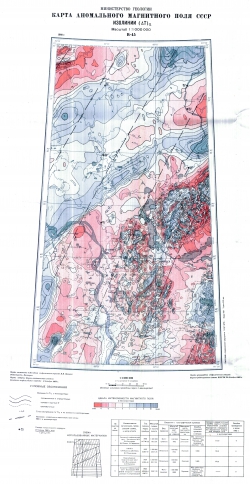 Карта аномального магнитного поля