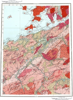 S-46-III,IV. Геологическая карта СССР. Таймырская серия