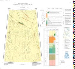 T-1,2 (поднятие Менделеева, южная часть). Геологическая карта доплиоценовых образований. Океанская серия