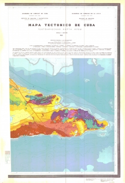 Тектоническая карта Кубы / Mapa tectonico de Cuba