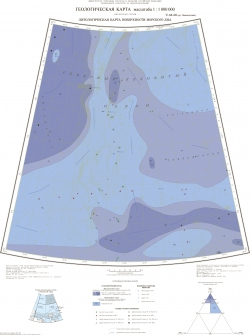 U-53-56 (хр. Ломоносова). Геологическая карта Российской Федерации. Океанская серия. Литологическая карта поверхности морского дна